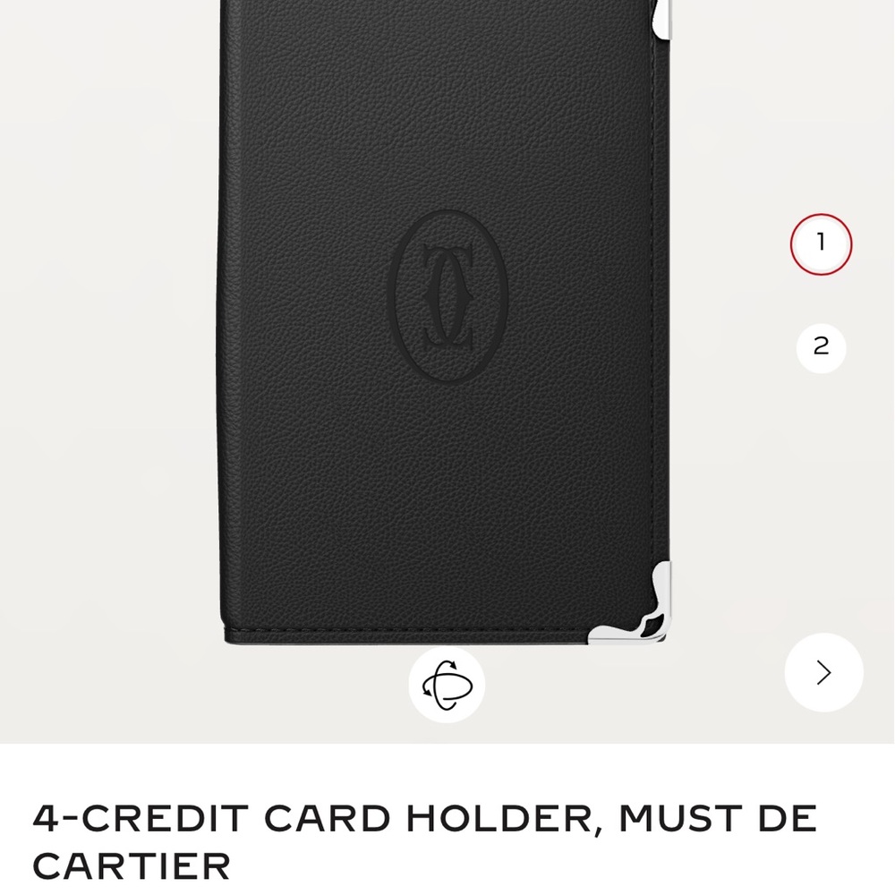 Cartier Black Leather Card Holder